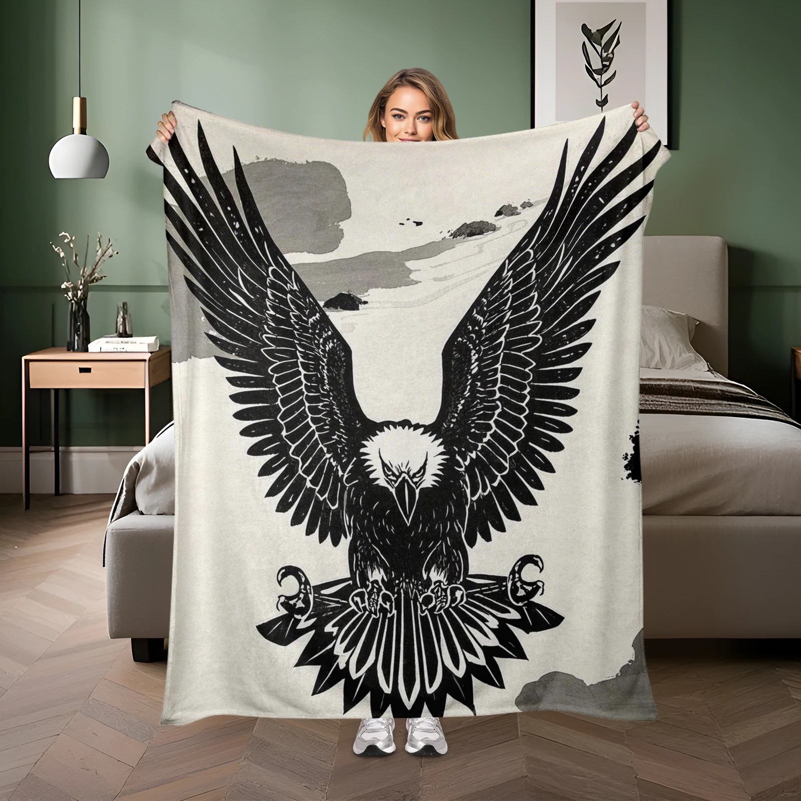 Exquisitely Designed Black And White Line Soaring Eagle Blanket Captivates Kids Imagination
Exquisitely Designed Black And White Line Soaring Eagle Blanket Captivates Kids Imagination