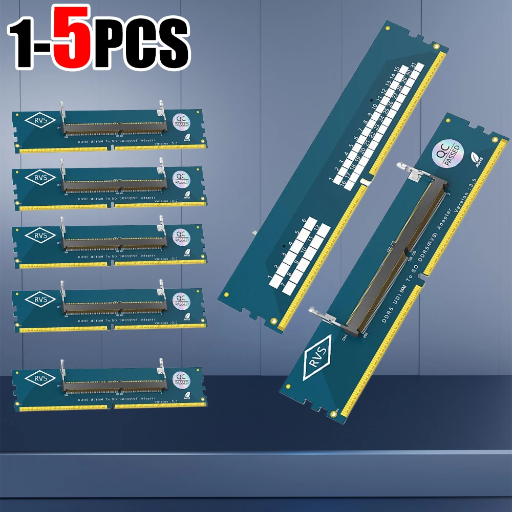 1-5PCS Laptop SO DDR5 RAM To Desktop DDR5 U-DIMM Adapter DDR5 Memory RAM Adapter Card Laptop To Desktop SO-DIMM To PC DIMM Card
1-5PCS Laptop SO DDR5 RAM To Desktop DDR5 U-DIMM Adapter DDR5 Memory RAM Adapter Card Laptop To Desktop SO-DIMM To PC DIMM Card