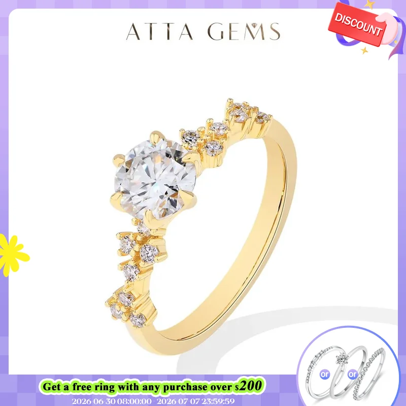 ATTAGEMS 6.5mm 1CT Moissanite Ring for Women luxury Wedding Bride Christmas Jewelry Gift Solid 18K 14K 10K Yellow Gold Pass Test
ATTAGEMS 6.5mm 1CT Moissanite Ring for Women luxury Wedding Bride Christmas Jewelry Gift Solid 18K 14K 10K Yellow Gold Pass Test