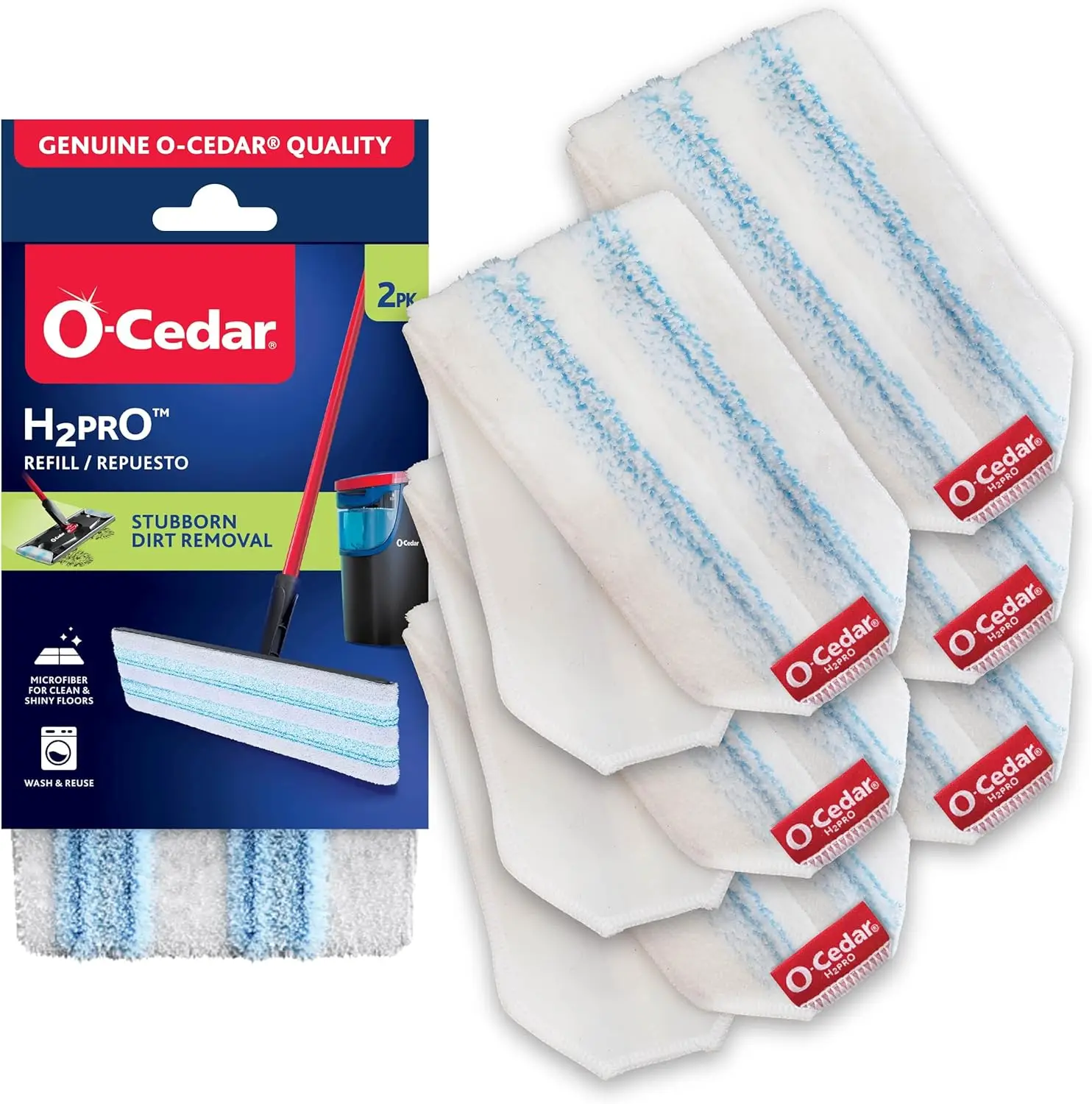 Genuine H2prO Mop Pads (Pack of 6) | Machine Washable | Reusable | Microfiber Mop Head Replacements
Genuine H2prO Mop Pads (Pack of 6) | Machine Washable | Reusable | Microfiber Mop Head Replacements