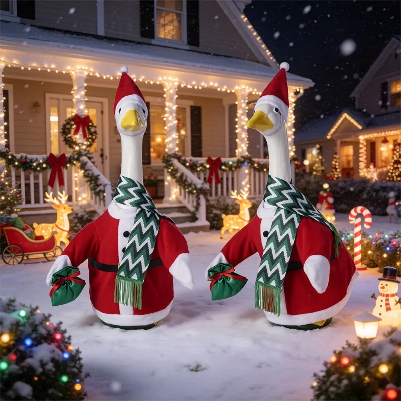 Christmas Porch Goose Costume Set Santa Hat and Scarf Decoration Goose Costume Lawn Garden Holiday Courtyard Decoration
Christmas Porch Goose Costume Set Santa Hat and Scarf Decoration Goose Costume Lawn Garden Holiday Courtyard Decoration