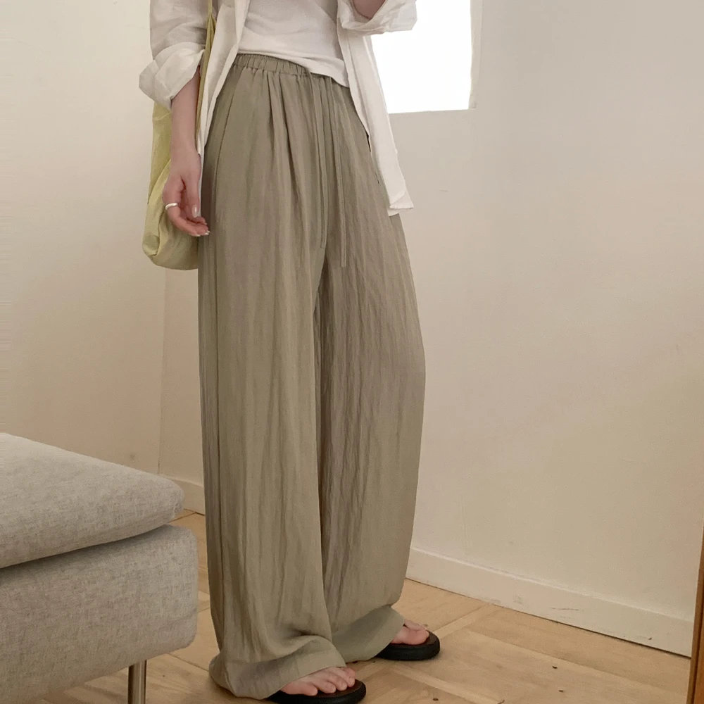 Women High Elastic Waisted Pleated Casual Pants Female Summer 2025 Khaki Wide Leg Long Trousers Female (XY3774
Women High Elastic Waisted Pleated Casual Pants Female Summer 2025 Khaki Wide Leg Long Trousers Female (XY3774