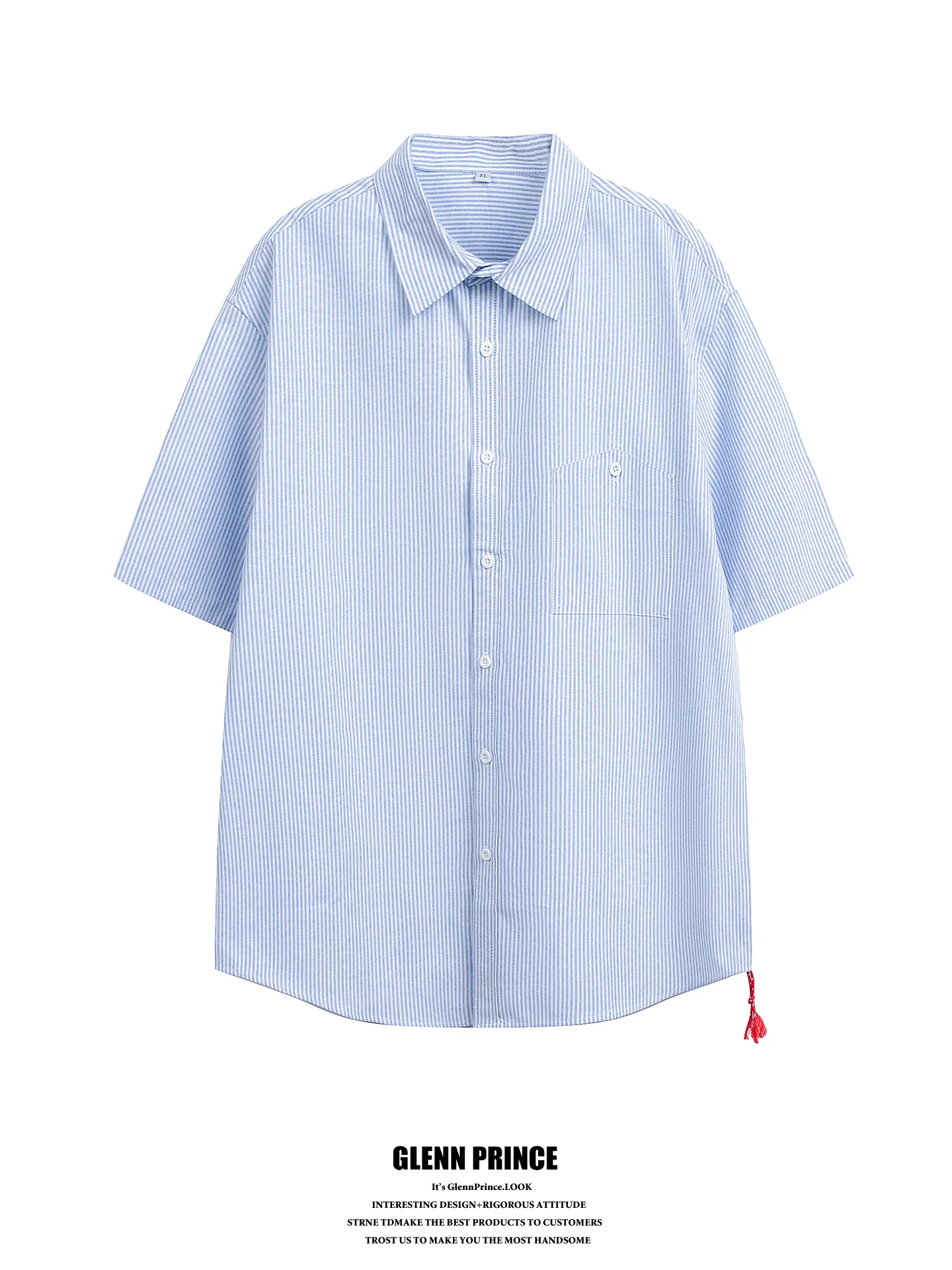 GPstudio American Retro Blue Vertical Stripes Short Sleeve Shirt Unisex Summer Lazy Couple Shirt Cotton Polyester Blend
GPstudio American Retro Blue Vertical Stripes Short Sleeve Shirt Unisex Summer Lazy Couple Shirt Cotton Polyester Blend
