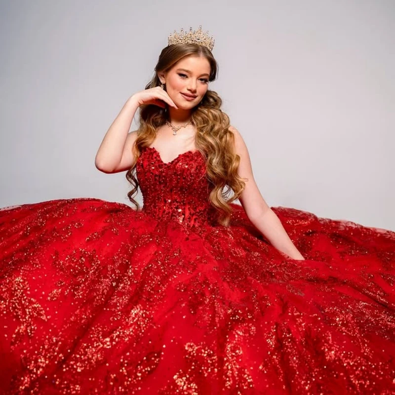 Блестящие красные платья Quinceanera по индивидуальному заказу с открытыми плечами, тюлевая аппликация с блестками и кристаллами с бантом, Vestido De 15, Quinceanera
Блестящие красные платья Quinceanera по индивидуальному заказу с открытыми плечами, тюлевая аппликация с блестками и кристаллами с бантом, Vestido De 15, Quinceanera