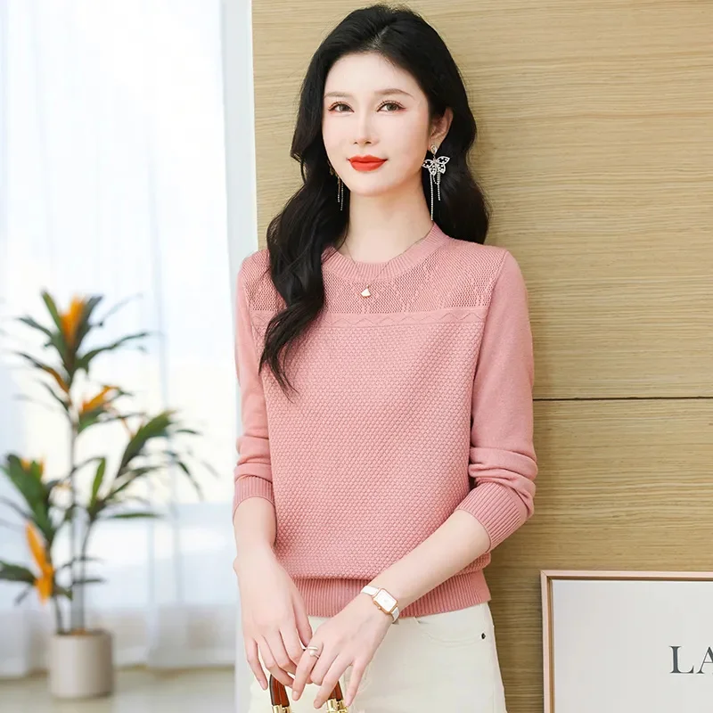 Knitwear Bottoming Shirt Round Neck Sweater Coat Women 2025 Spring Autumn New Pullover Fashion High Quality Jacket Top Ladies
Knitwear Bottoming Shirt Round Neck Sweater Coat Women 2025 Spring Autumn New Pullover Fashion High Quality Jacket Top Ladies