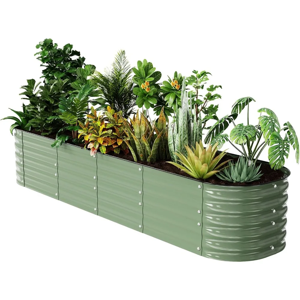 Raised Garden Bed Kit 8×2×1.4 FT Magnesium-Aluminum-Zinc Stainless Steel Metal Planter Box for Planting Outdoor Plants
Raised Garden Bed Kit 8×2×1.4 FT Magnesium-Aluminum-Zinc Stainless Steel Metal Planter Box for Planting Outdoor Plants