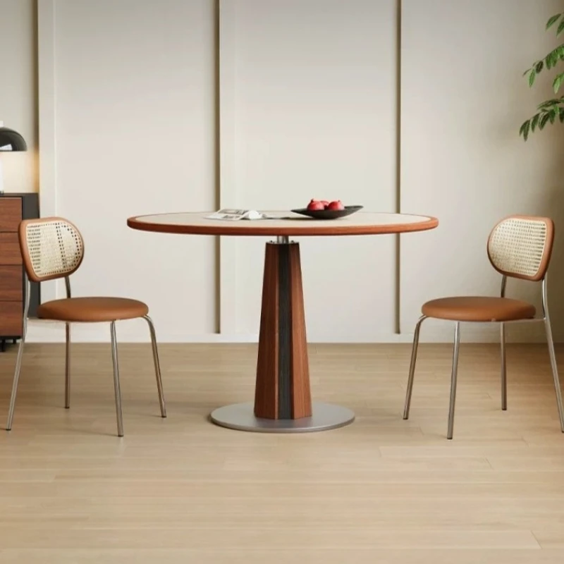 Wooden Round Dining Table 4 Chairs Modern Luxury French Country Dining Table Restaurant Floor Mesa De Jantar Wabi Sabi Furniture
Wooden Round Dining Table 4 Chairs Modern Luxury French Country Dining Table Restaurant Floor Mesa De Jantar Wabi Sabi Furniture