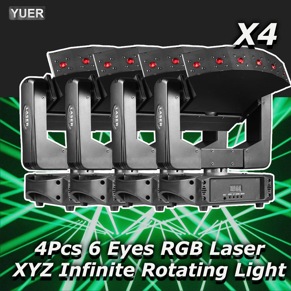 4 шт./лот, 6 глаз XYZ, сценический эффект, бесконечное вращение, RGB лазерный луч, освещение для DJ, дискотеки, вечеринки, проектор с подвижной головкой DMX512
4 шт./лот, 6 глаз XYZ, сценический эффект, бесконечное вращение, RGB лазерный луч, освещение для DJ, дискотеки, вечеринки, проектор с подвижной головкой DMX512