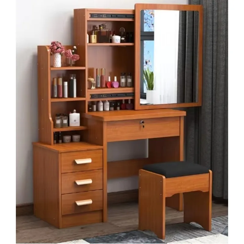 Modern Brown Makeup Table with Standing Mirror Factory Wholesale for Bathroom Dressing Panel Wood Style Household Furniture
Modern Brown Makeup Table with Standing Mirror Factory Wholesale for Bathroom Dressing Panel Wood Style Household Furniture