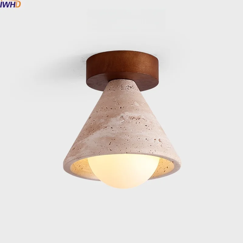 IWHD Wood Stone LED Ceiling Light Japanese Yellow Travertine Bedroom Dining Room Lighting Wabi Sabi Ceiling Lamp Plafonnier
IWHD Wood Stone LED Ceiling Light Japanese Yellow Travertine Bedroom Dining Room Lighting Wabi Sabi Ceiling Lamp Plafonnier