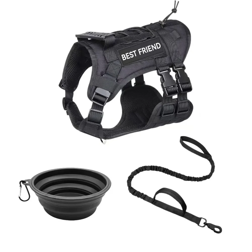 Cross-border pet dog tactical chest vest vest vest, strap, large dog strap, bowl leash
Cross-border pet dog tactical chest vest vest vest, strap, large dog strap, bowl leash