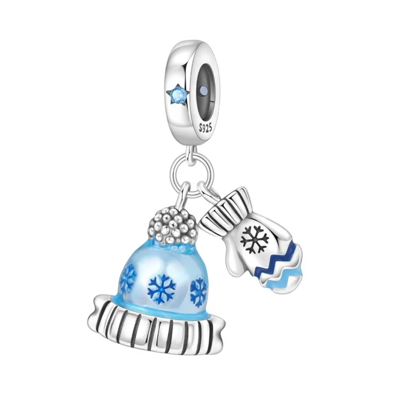 MISEFF NEW 925 Sterling Silver Blue hat gloves Pendant Charms Christmas Fit Original Bracelet Beads DIY Jewelry Women Gifts
MISEFF NEW 925 Sterling Silver Blue hat gloves Pendant Charms Christmas Fit Original Bracelet Beads DIY Jewelry Women Gifts