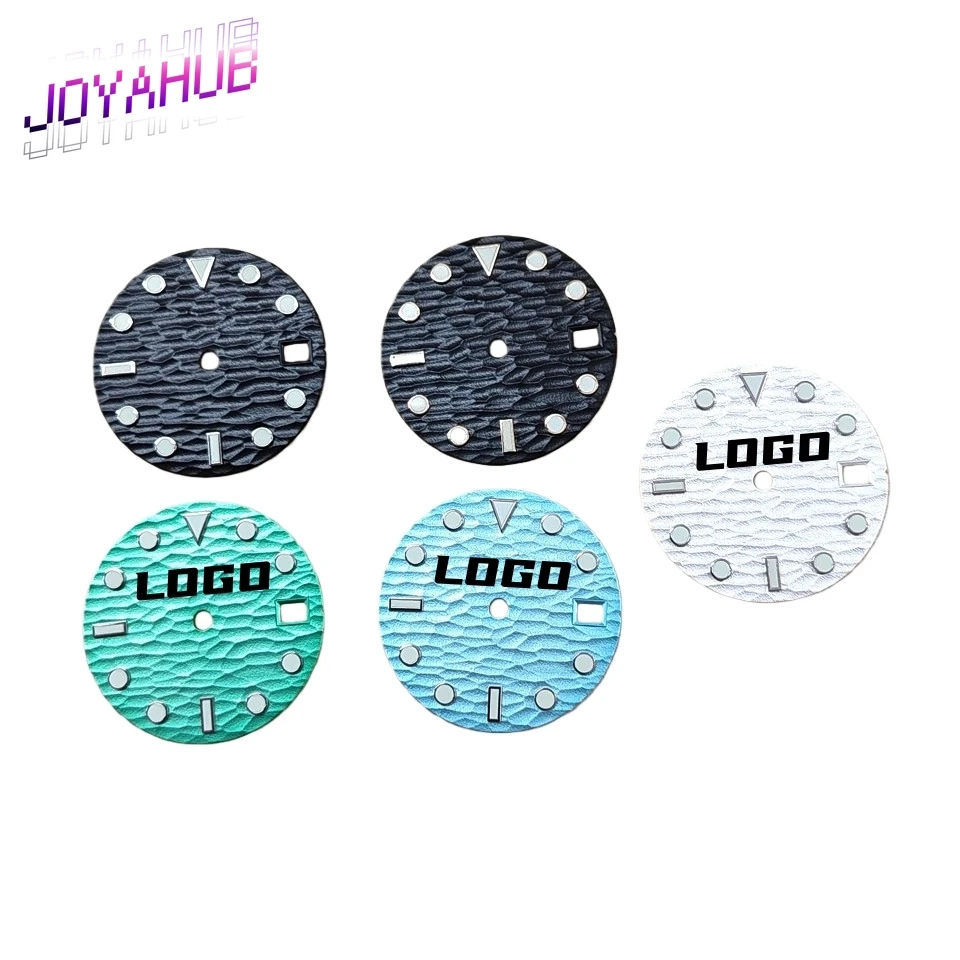 Customized LOGO Elegant 28.5mm Water Ripple Watch Dial Accessory Green Fluorescent Literal for Japanese NH35/36 Movement
Customized LOGO Elegant 28.5mm Water Ripple Watch Dial Accessory Green Fluorescent Literal for Japanese NH35/36 Movement