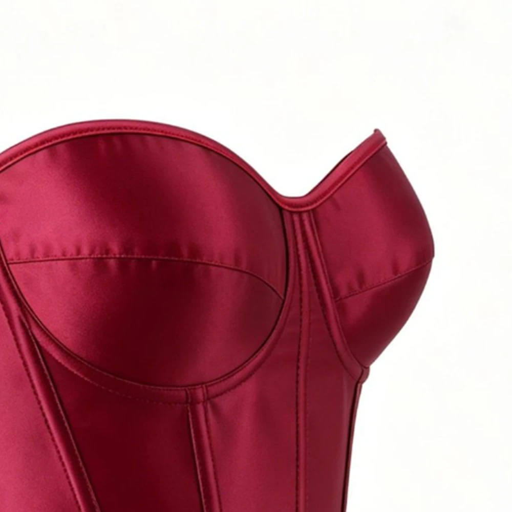Women's Satin Fishbone Corset with Bra Side Zipper & Boned Corset Design - Slim Fit Fashion Jacket Summer Strapless Camis
Women's Satin Fishbone Corset with Bra Side Zipper & Boned Corset Design - Slim Fit Fashion Jacket Summer Strapless Camis