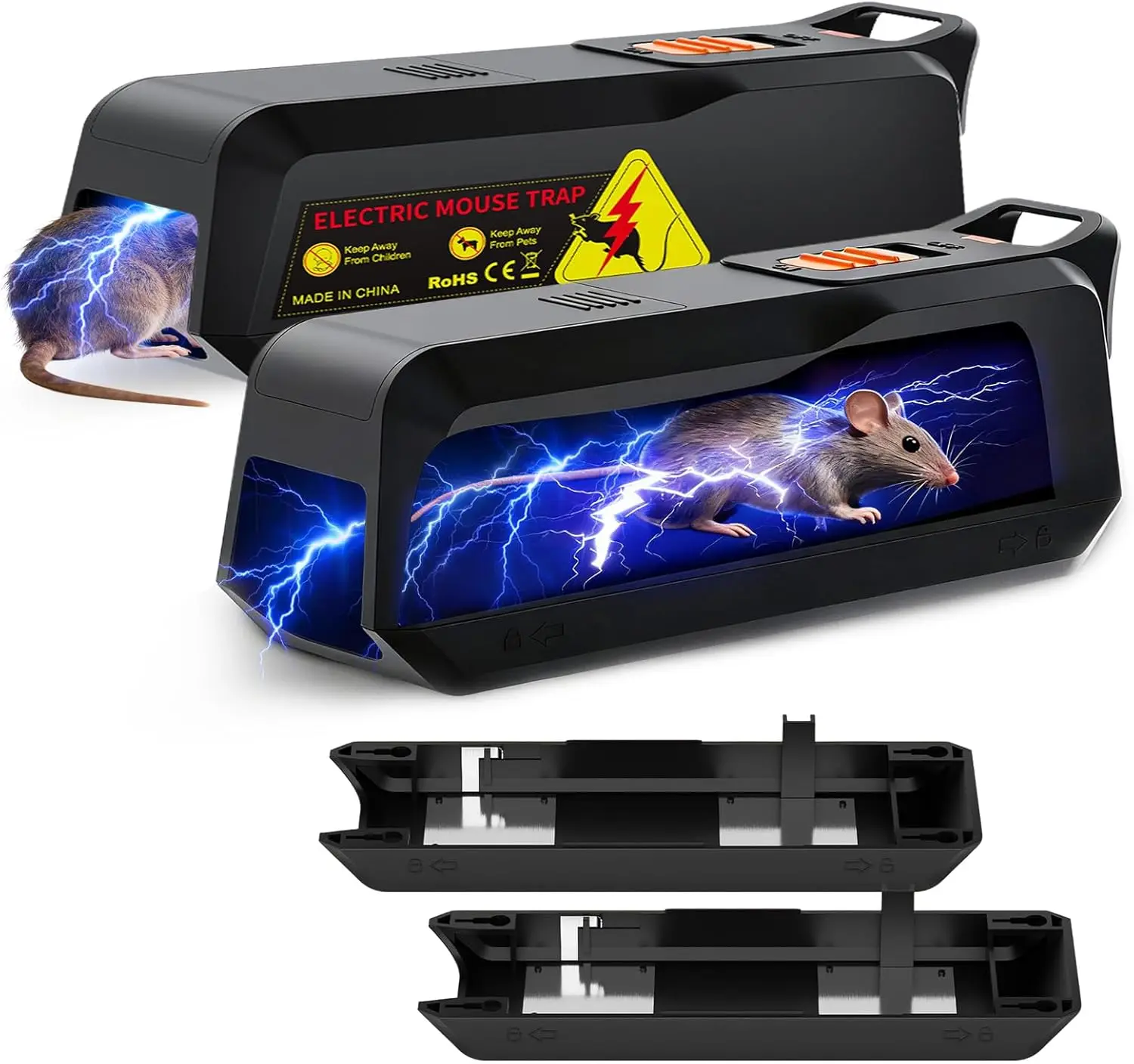 Electric Mouse Trap 2 Pack, Humane Electronic Rat Trap for Indoor Home Use, Reusable No-Touch Rodent Control for Kitchen,
Electric Mouse Trap 2 Pack, Humane Electronic Rat Trap for Indoor Home Use, Reusable No-Touch Rodent Control for Kitchen,