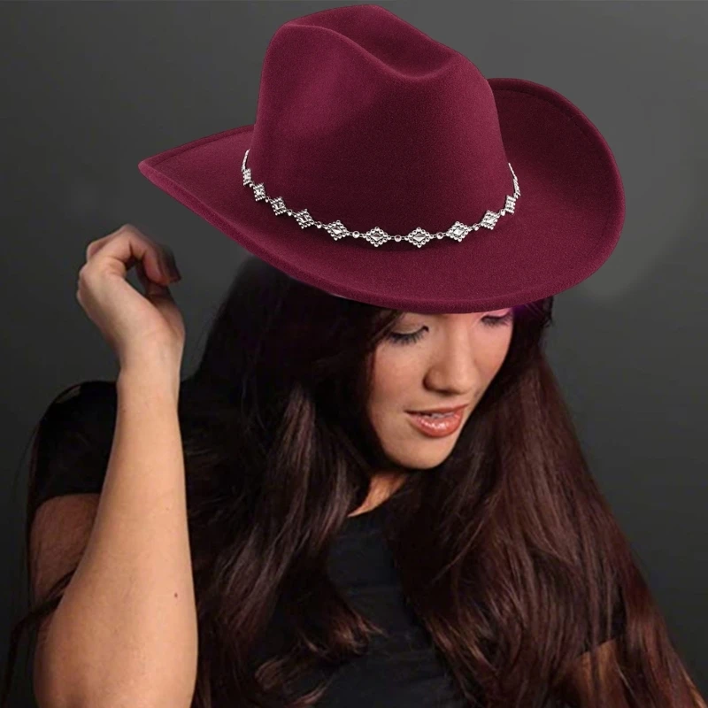 Wide Border Western Hats Personality Trendy Hat Elegant Denims Felted Men Hat for Outdoor Activity and Travel
Wide Border Western Hats Personality Trendy Hat Elegant Denims Felted Men Hat for Outdoor Activity and Travel