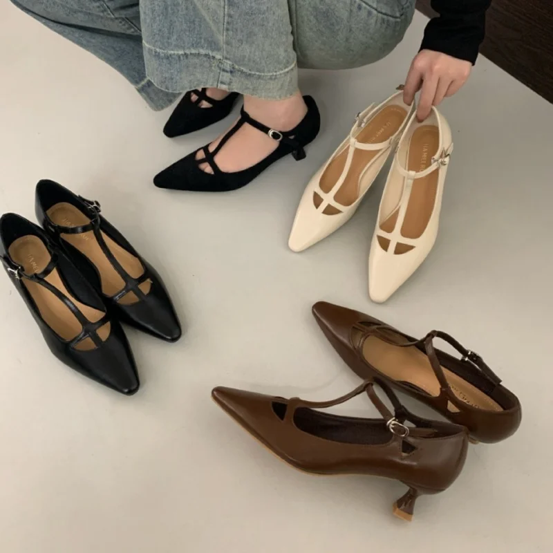 Temperament T-bandage Pointed Toe Sandals 2024 Spring New Pump High Quality Slingback High-heeled Shoes Buckle Women Party Dress
Temperament T-bandage Pointed Toe Sandals 2024 Spring New Pump High Quality Slingback High-heeled Shoes Buckle Women Party Dress