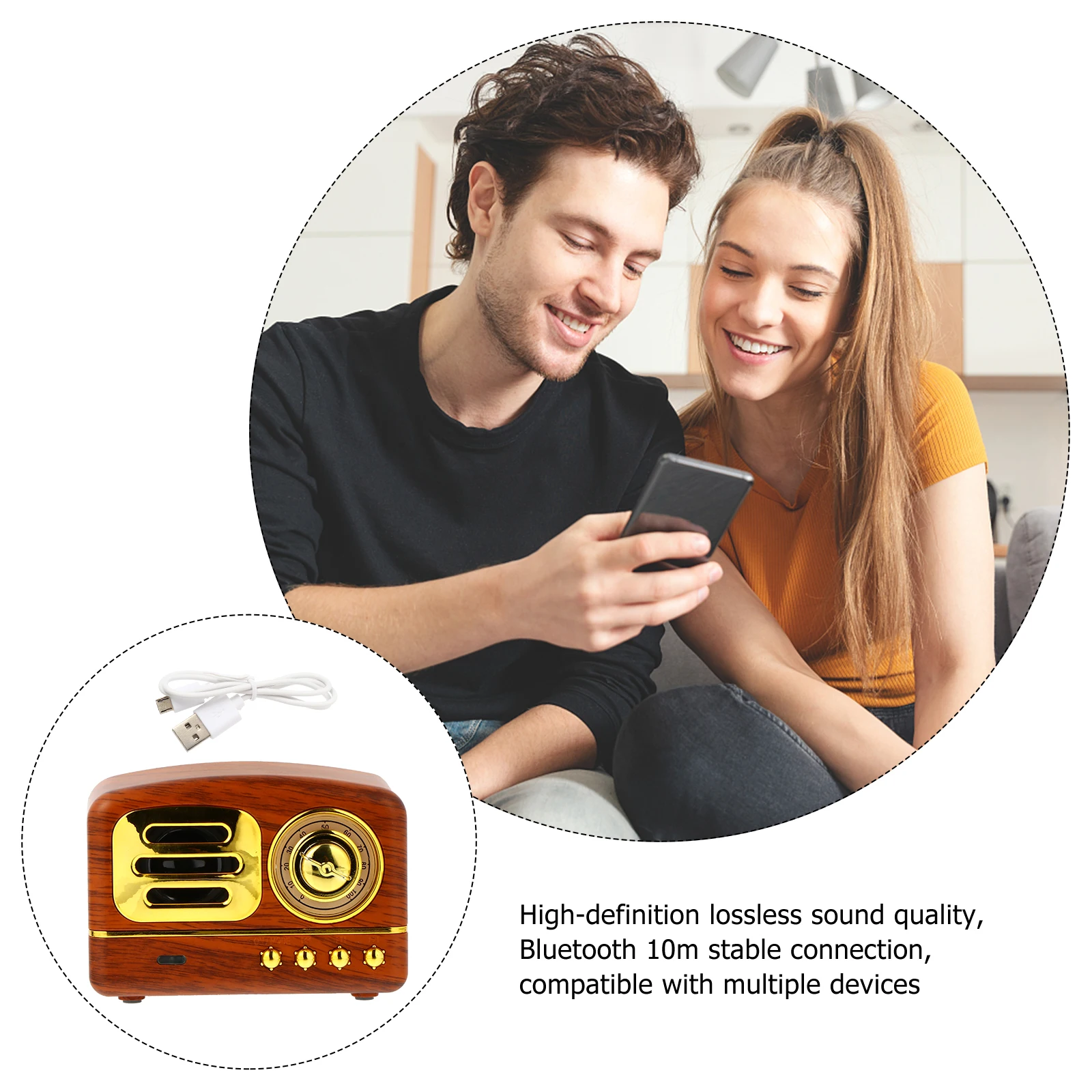 Retro Mini Radio Speaker Vintage Portable BT11 Decorative Desktop Card Support Plug Play Practical Music Speaker
Retro Mini Radio Speaker Vintage Portable BT11 Decorative Desktop Card Support Plug Play Practical Music Speaker
