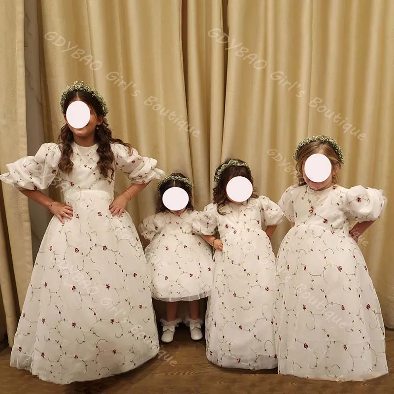 Customized Lace Flower Girl Dresses for Wedding Toddlers High Waist Balloon Sleeve Party Ball Gown First Communion Pageant Dress
Customized Lace Flower Girl Dresses for Wedding Toddlers High Waist Balloon Sleeve Party Ball Gown First Communion Pageant Dress