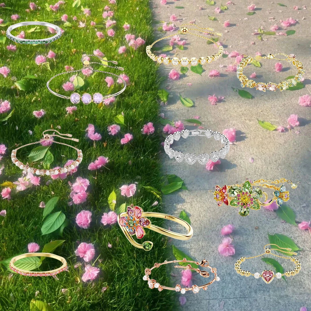 New Diamond Set Triangle Pink Crystal Classic Accessory Flower Crystal Open Gold Bracelet
New Diamond Set Triangle Pink Crystal Classic Accessory Flower Crystal Open Gold Bracelet