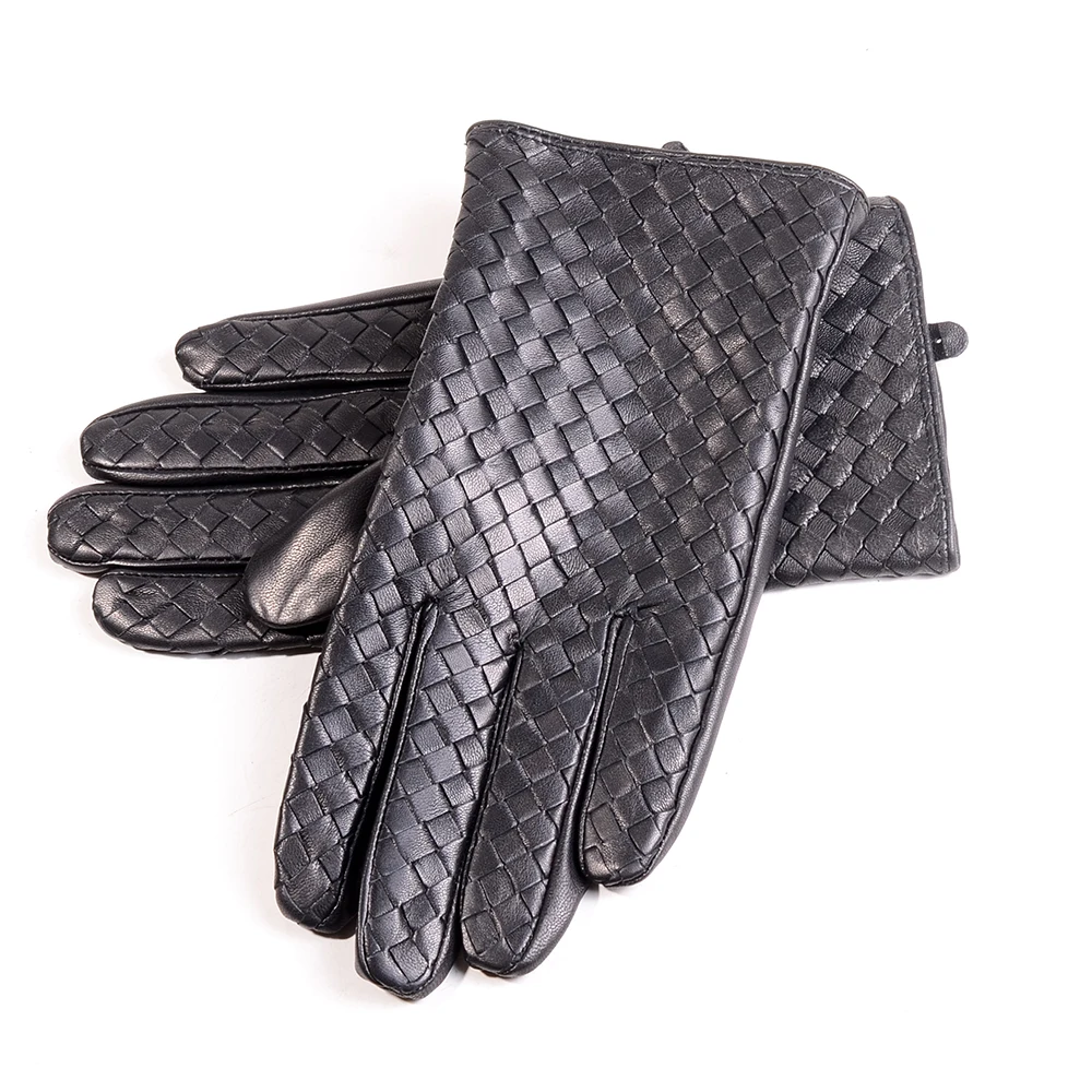 Men's 100% Real Leather Winter Warm Classical Woven Design Lambskin Goatskin Classical Driving Riding Short Gloves
Men's 100% Real Leather Winter Warm Classical Woven Design Lambskin Goatskin Classical Driving Riding Short Gloves