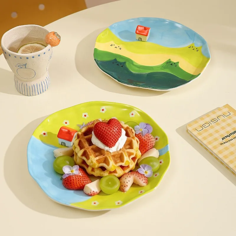 European Ceramic Small House Shape Vegetable Plate Dinner Plate Living Room Kitchen Dining Table Dessert Plate Home Decoration
European Ceramic Small House Shape Vegetable Plate Dinner Plate Living Room Kitchen Dining Table Dessert Plate Home Decoration