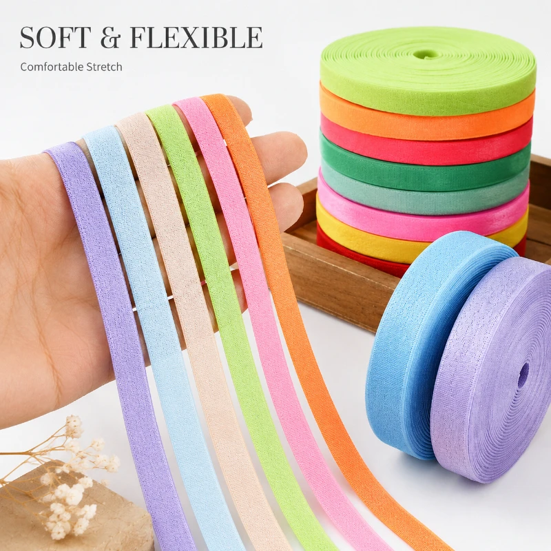 10M 12mm Colored Elastic Bands Bra Shoulder Strap Underwear Rubber Band Clothes Decor Ribbon Stretch Tape DIY Sewing Accessories
10M 12mm Colored Elastic Bands Bra Shoulder Strap Underwear Rubber Band Clothes Decor Ribbon Stretch Tape DIY Sewing Accessories