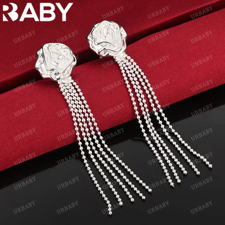 URBABY 925 Sterling Silver Earrings Flower Tassel Drop Earrings For Women Jewelry Fashion Party and Daily Wear
URBABY 925 Sterling Silver Earrings Flower Tassel Drop Earrings For Women Jewelry Fashion Party and Daily Wear