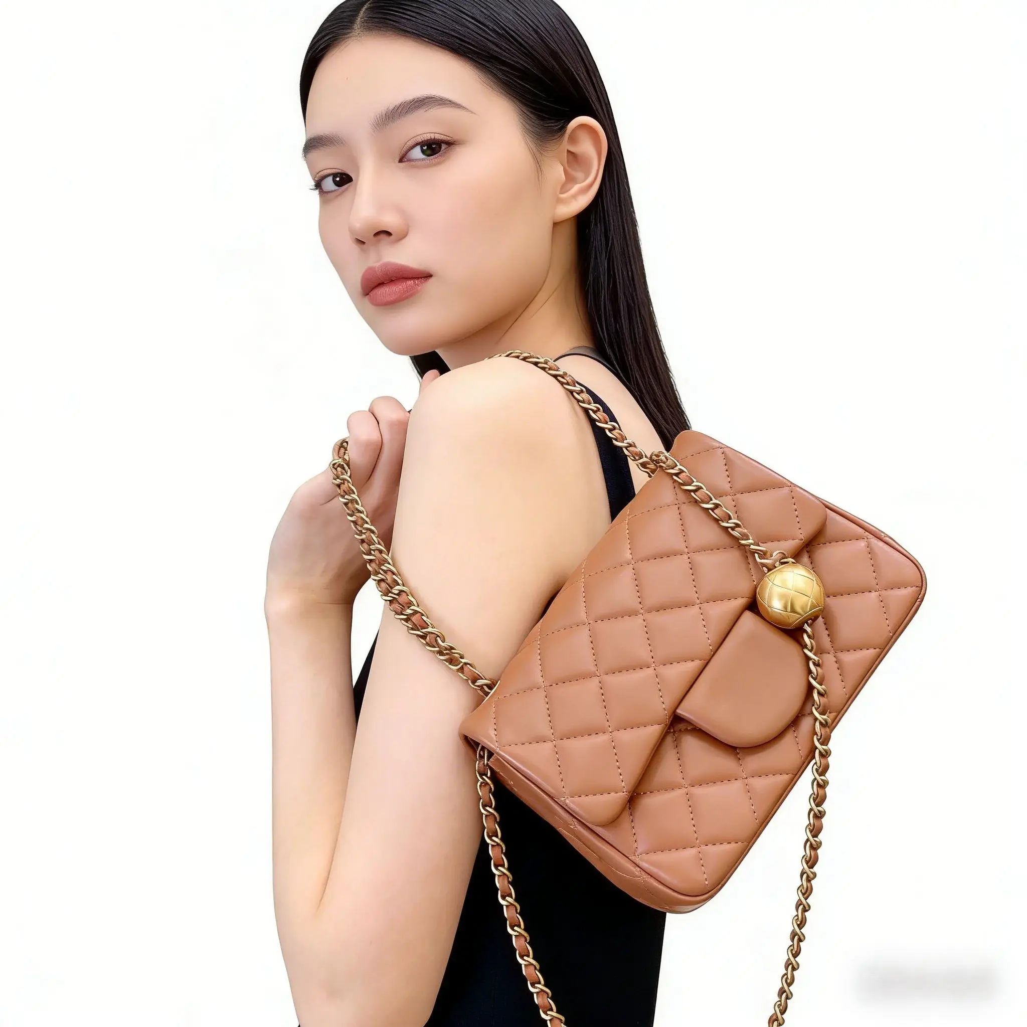 Fashionable Leather Shoulder Bag Women's Handbag Lock Clasp Soft Square Shape Gold Ball Crossbody Bag Luxury bag
Fashionable Leather Shoulder Bag Women's Handbag Lock Clasp Soft Square Shape Gold Ball Crossbody Bag Luxury bag