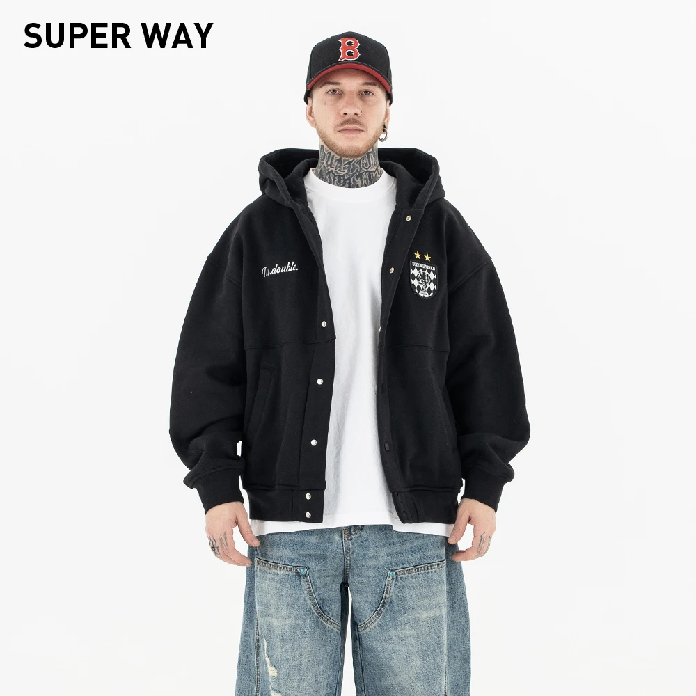 Superway Original Design Vintage Embroidery Unisex Jackets Casual Warm Winter Single Breasted Cardigans High Street Men Hoodies
Superway Original Design Vintage Embroidery Unisex Jackets Casual Warm Winter Single Breasted Cardigans High Street Men Hoodies