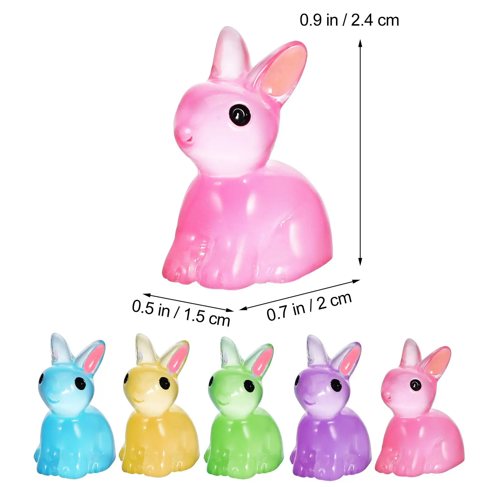 100 Pcs Glow-in-the- Jewelry Accessories Mini Animals Figures Bunny Figurines Resin Decorations
100 Pcs Glow-in-the- Jewelry Accessories Mini Animals Figures Bunny Figurines Resin Decorations