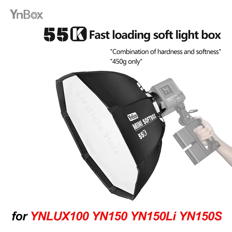 YONGNUO Mini Softbox 55CM for Yongnuo YN150 YN150Li YNLUX100 Bi-Color LED Video Photography Lighting Bowens Mount Studio Lamp
YONGNUO Mini Softbox 55CM for Yongnuo YN150 YN150Li YNLUX100 Bi-Color LED Video Photography Lighting Bowens Mount Studio Lamp
