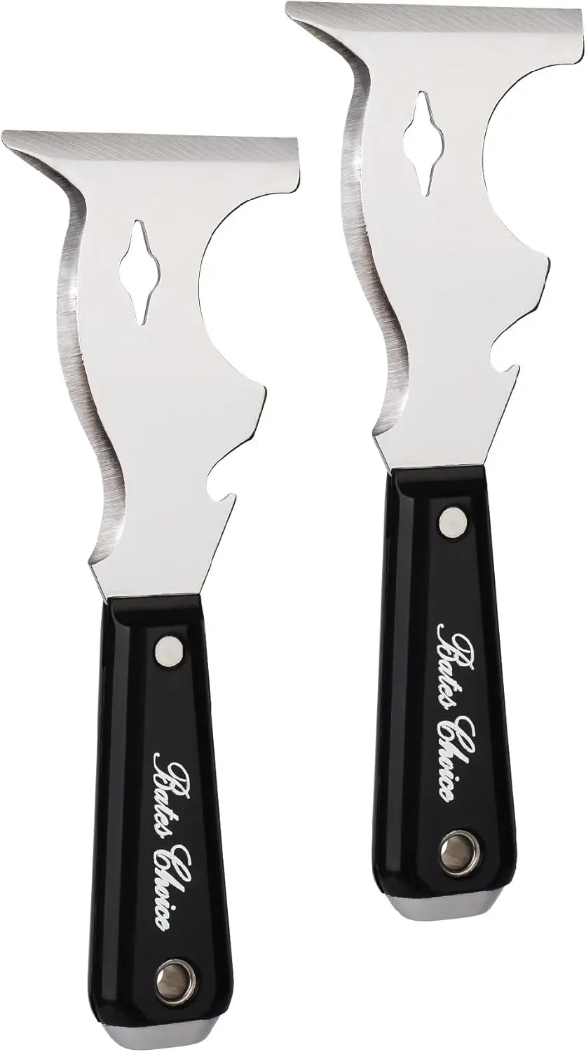 10-in-1 Paint Scraper Set, 2 Pcs with Metal Hammer End for Wood, Putty Knife, and Spackle Knife
10-in-1 Paint Scraper Set, 2 Pcs with Metal Hammer End for Wood, Putty Knife, and Spackle Knife