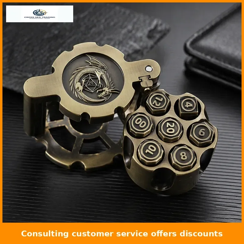 New Metal Revolver Dice Set 7-piece Set Dice Board Game Dice
New Metal Revolver Dice Set 7-piece Set Dice Board Game Dice