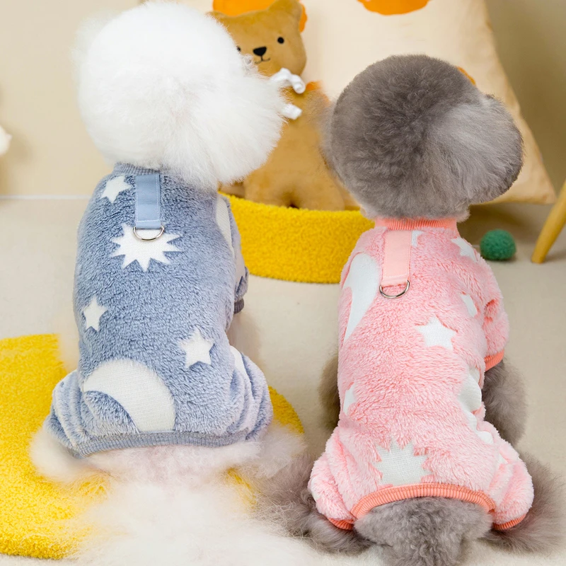 Fleece Warm Dog Pajamas Jumpsuit Winter Fluorescence Pet Dog Clothes Cardigan Dog Overalls Onesie For Small Medium Dogs Bulldog
Fleece Warm Dog Pajamas Jumpsuit Winter Fluorescence Pet Dog Clothes Cardigan Dog Overalls Onesie For Small Medium Dogs Bulldog