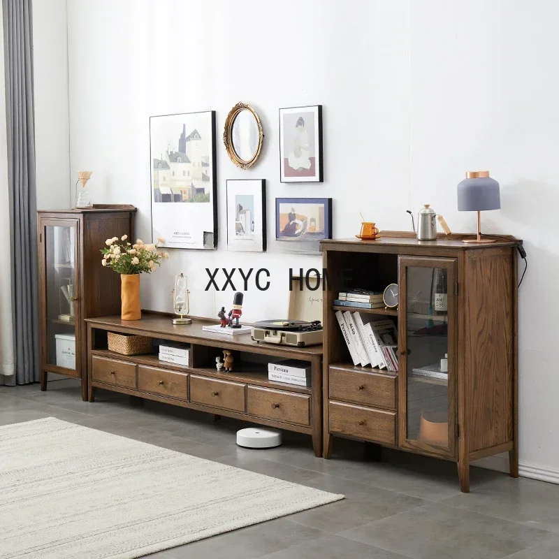 Side Cabinet Red Oak American Simple and Environmentally Friendly Bookcase Living Room TV Hall Cabinet Entrance Cabinet
Side Cabinet Red Oak American Simple and Environmentally Friendly Bookcase Living Room TV Hall Cabinet Entrance Cabinet