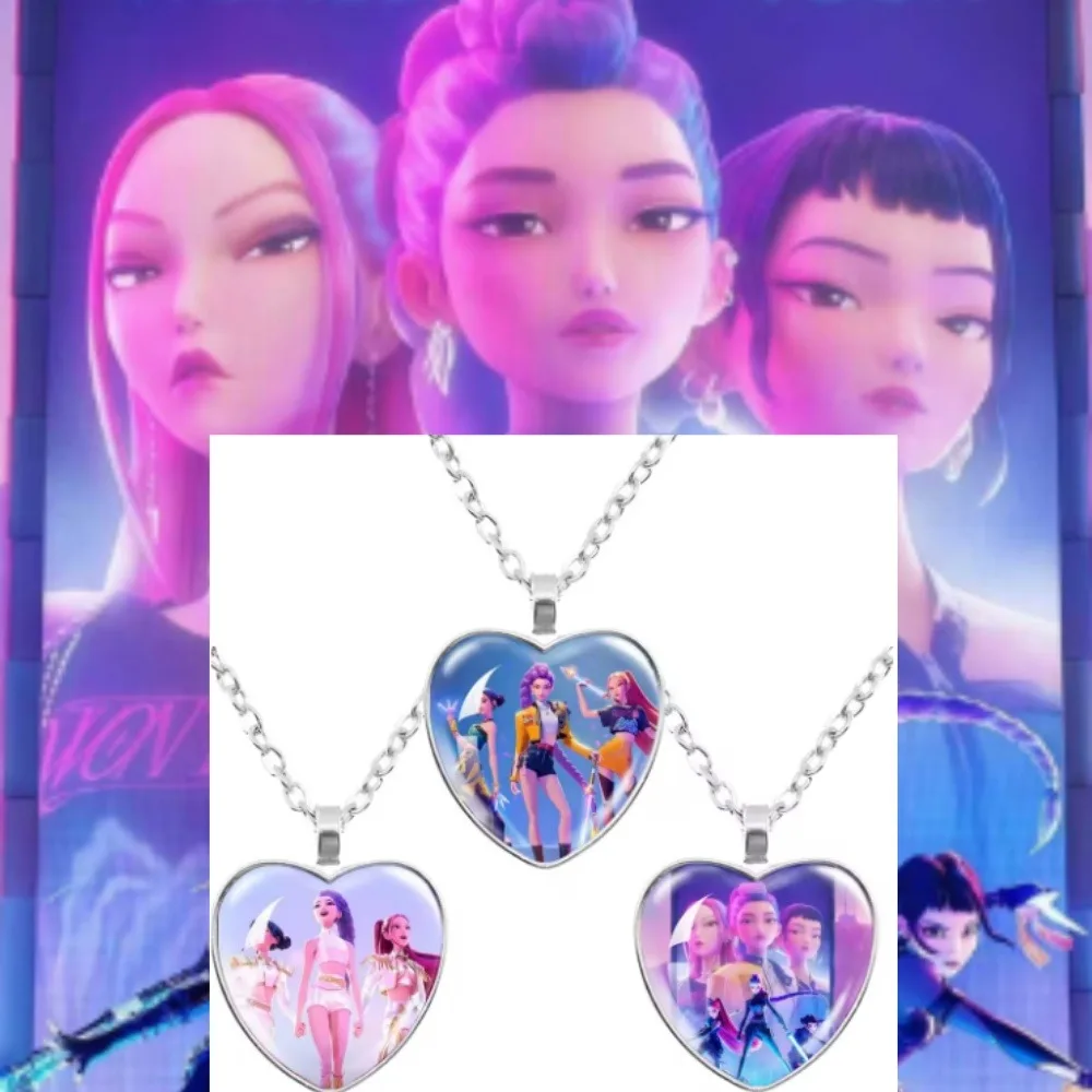 1Kpop Demon Hunters Necklace Movie for Girl Time Gem Pendants Rumi Zoey Mira Fashion Metal Chains Charms Accessories Fans Gifts
1Kpop Demon Hunters Necklace Movie for Girl Time Gem Pendants Rumi Zoey Mira Fashion Metal Chains Charms Accessories Fans Gifts