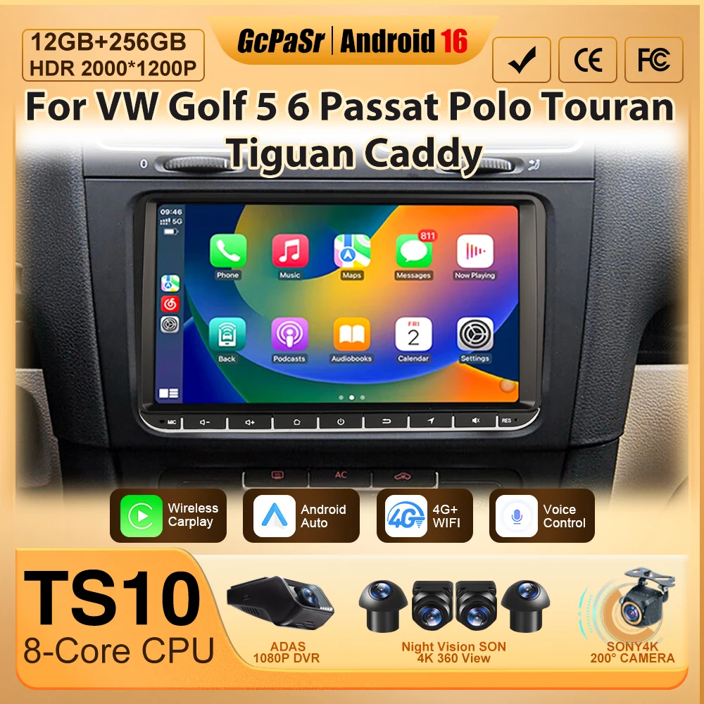 Carplay Car Radio For VW Golf 5 6 Passat Polo Touran Tiguan Caddy Car Intelligent Systems Navigation GPS Head Unit QLED Screen
Carplay Car Radio For VW Golf 5 6 Passat Polo Touran Tiguan Caddy Car Intelligent Systems Navigation GPS Head Unit QLED Screen