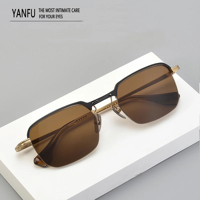 Pure Titanium Fashion Square Glasses Cycling Travel Sunglasses Men Lightweight Semi-Rimless UV400 Outdoor Fashion Eyewear Man
Pure Titanium Fashion Square Glasses Cycling Travel Sunglasses Men Lightweight Semi-Rimless UV400 Outdoor Fashion Eyewear Man