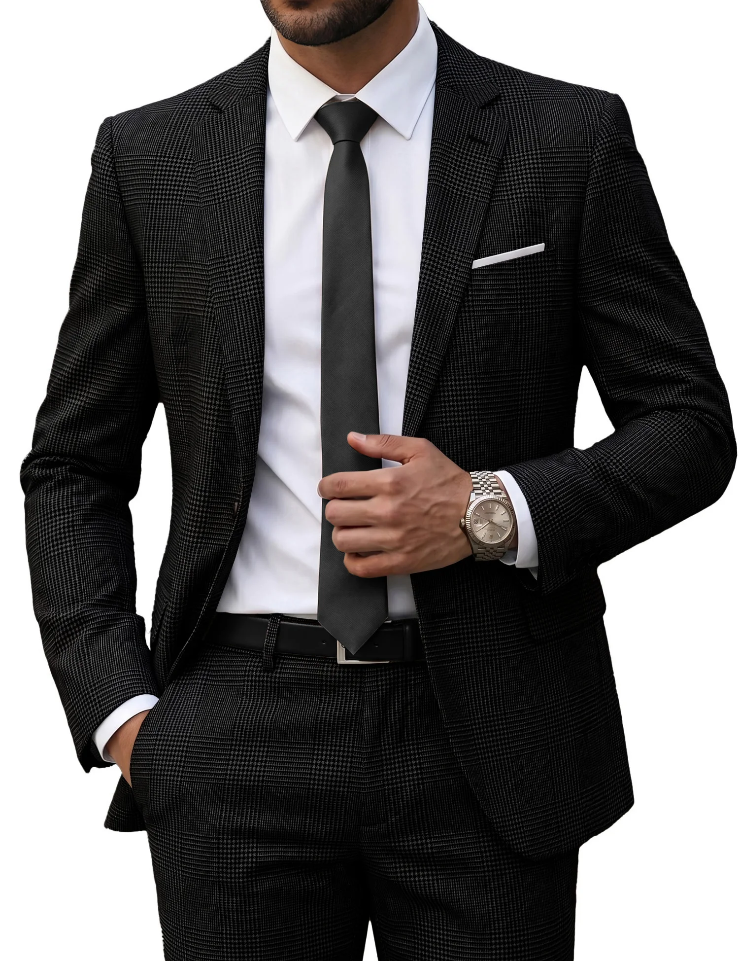 Men's Suit Houndstooth 2 Pieces Blazer Pants Fashionable Casual Elegant Groomsman Party Costume Comfortable Work Wear Man Sets
Men's Suit Houndstooth 2 Pieces Blazer Pants Fashionable Casual Elegant Groomsman Party Costume Comfortable Work Wear Man Sets