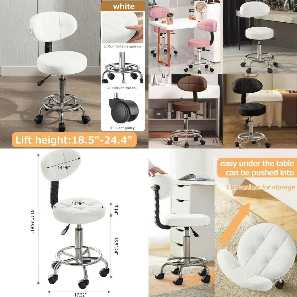 Ergonomic Swivel Office Chair with Adjustable Height and Footrest for Home, Work, and Salon Use
Ergonomic Swivel Office Chair with Adjustable Height and Footrest for Home, Work, and Salon Use