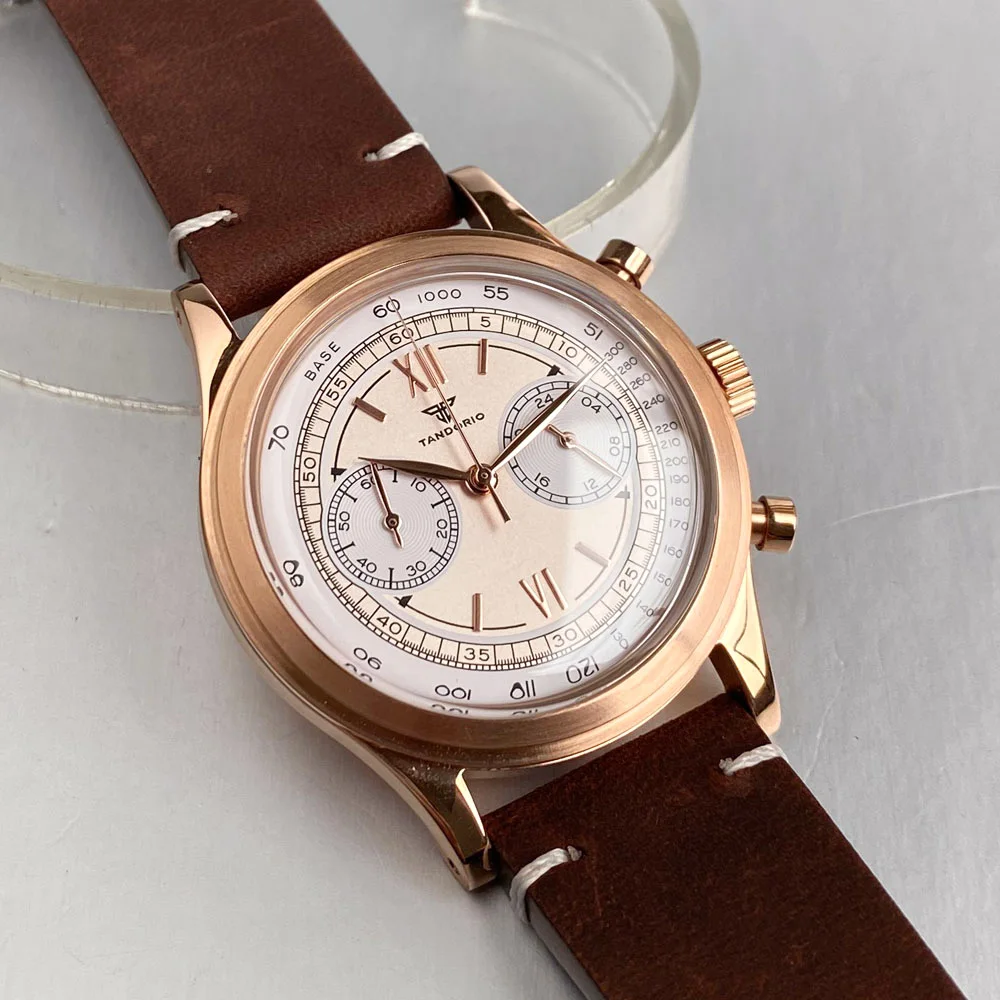 Tandorio 38mm Fashion Rose Gold Quartz Wristwatch For Men Domed Glass Multi-functional Chronograph Miyota OS20 Quartz Movement
Tandorio 38mm Fashion Rose Gold Quartz Wristwatch For Men Domed Glass Multi-functional Chronograph Miyota OS20 Quartz Movement