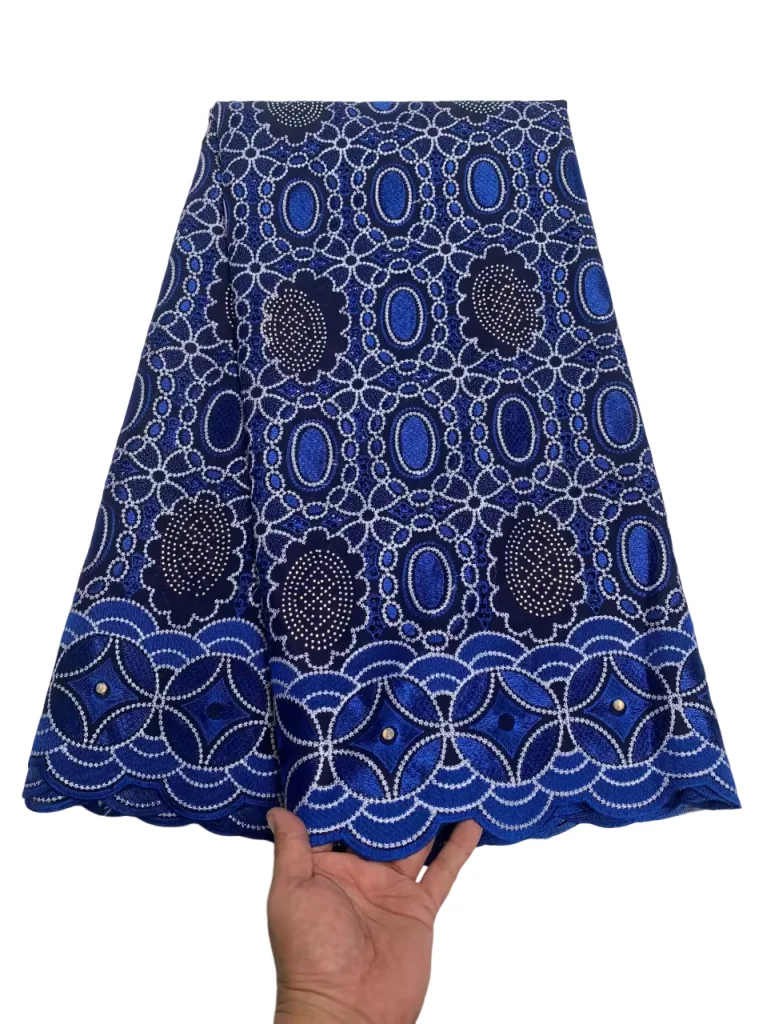 Хлопковая сухая кружевная ткань с камнями Африканская кружевная ткань Новейшая нигерийская швейцарская вуаль Кружева в Швейцарии для шитья вечерних платьев WF 
Хлопковая сухая кружевная ткань с камнями Африканская кружевная ткань Новейшая нигерийская швейцарская вуаль Кружева в Швейцарии для шитья вечерних платьев WF