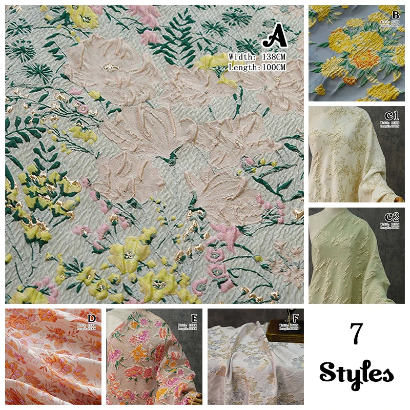 Rustic Floral Embossed Pastoral Bright Silk Three-dimensional Embossed Texture Jacquard Fabric DIY Dress Designer Fabric
Rustic Floral Embossed Pastoral Bright Silk Three-dimensional Embossed Texture Jacquard Fabric DIY Dress Designer Fabric