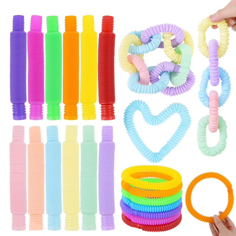 8pcs Flexible Plastic Color Telescopic Tube Pop Tube Bellows Sensory Toys Children Adult Fidget Decompression Anxiety Relief Toy
8pcs Flexible Plastic Color Telescopic Tube Pop Tube Bellows Sensory Toys Children Adult Fidget Decompression Anxiety Relief Toy