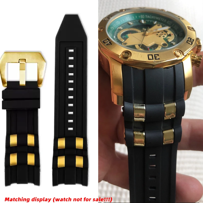 26mm For Invicta Russian Professional Divers silicone metal pellet watchband accessories curved end Rubber Watch strap bracelet
26mm For Invicta Russian Professional Divers silicone metal pellet watchband accessories curved end Rubber Watch strap bracelet