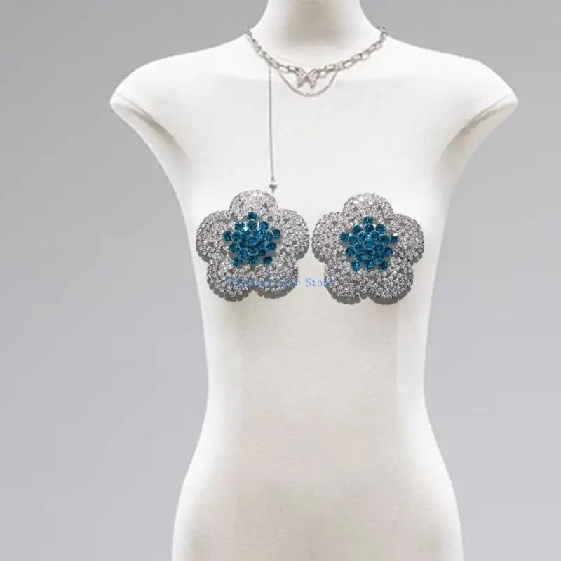 652B Fashionable Alloy Rhinestones Nipple Covers for Women with Elegant Floral Pattern Crystal Pasties Body Jewelry Bra
652B Fashionable Alloy Rhinestones Nipple Covers for Women with Elegant Floral Pattern Crystal Pasties Body Jewelry Bra