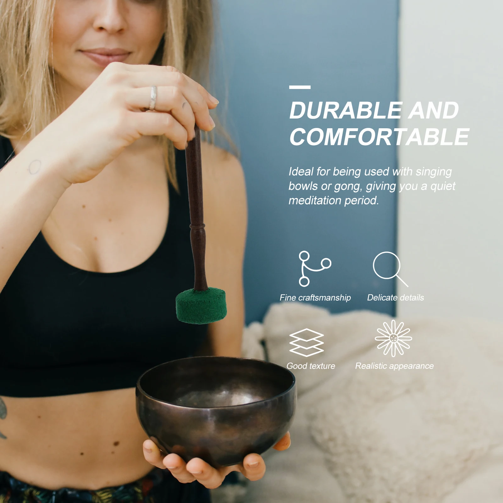 Yoga Accessories Song Bowl Sound Mallet Accessory Buddha Stick Handle Singing Green
Yoga Accessories Song Bowl Sound Mallet Accessory Buddha Stick Handle Singing Green