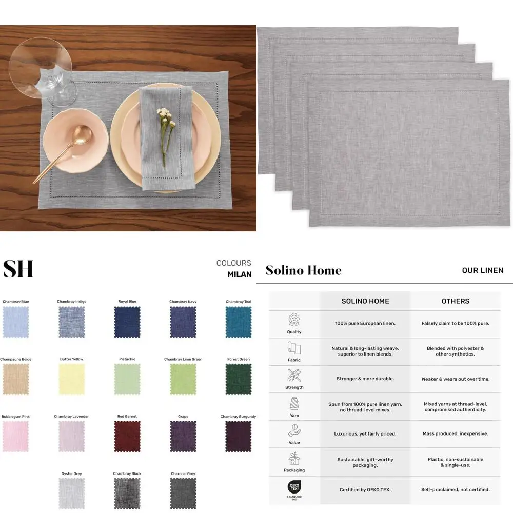 Набор из 4 льняных салфеток для сервировки стола цвета устрично-серого, 14x19 дюймов, идеально подходят для весны, Пасхи, Дня матери.
Набор из 4 льняных салфеток для сервировки стола цвета устрично-серого, 14x19 дюймов, идеально подходят для весны, Пасхи, Дня матери.