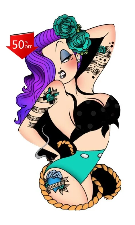 Pinup Girl With Tattoos Funny Car Laptop Window Bumper Waterproof Vinyl Decal Accessory Aesthetic Retro Retro Unique Vintage
Pinup Girl With Tattoos Funny Car Laptop Window Bumper Waterproof Vinyl Decal Accessory Aesthetic Retro Retro Unique Vintage